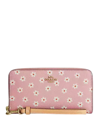 Coach Long Zip Around Wallet With Floral Print
