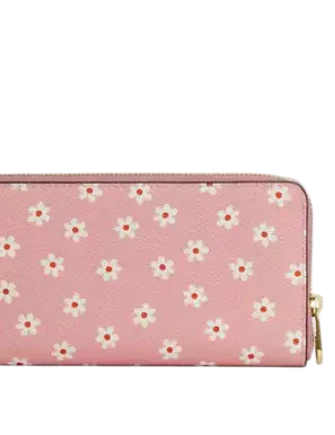 Coach Long Zip Around Wallet With Floral Print