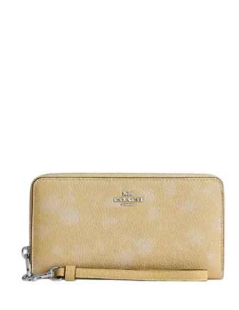 Coach Long Zip Around Wallet With Floral Print