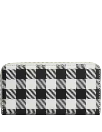 Coach Long Zip Around Wallet With Gingham Print