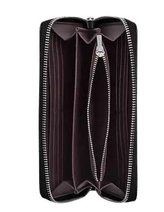 Coach Long Zip Around Wallet With Heart Bolt Print