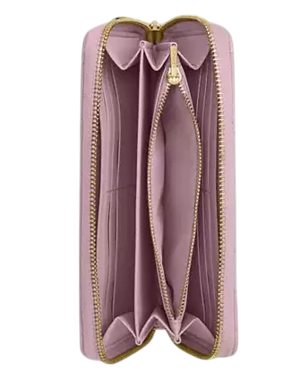 Coach Long Zip Around Wallet With Quilting