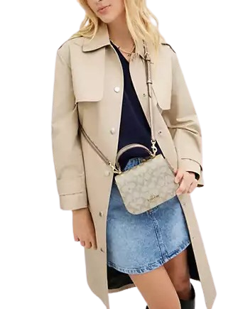 Coach Lysa Top Handle Bag In Signature Canvas