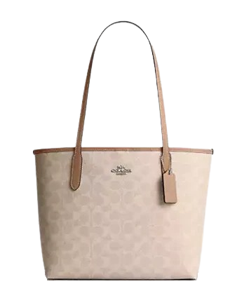 Coach Medium City Tote Bag In Signature Canvas