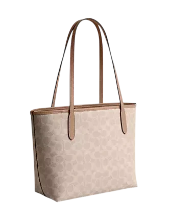 Coach Medium City Tote Bag In Signature Canvas
