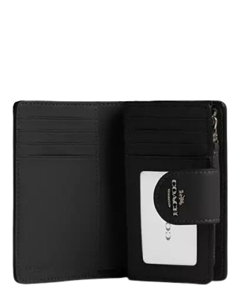 Coach Medium Corner Zip Wallet In Signature Canvas