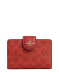 Coach Medium Corner Zip Wallet In Signature Canvas
