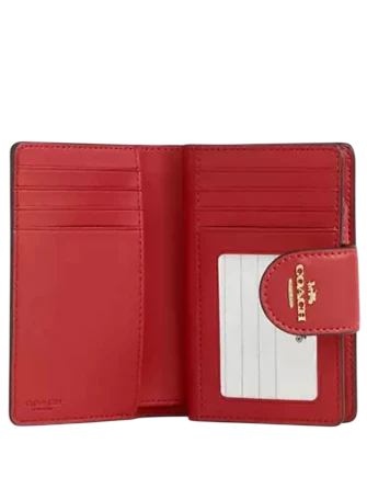 Coach Medium Corner Zip Wallet In Signature Canvas