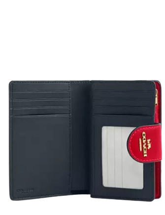 Coach Medium Corner Zip Wallet In Signature Canvas