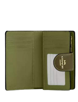 Coach Medium Corner Zip Wallet In Signature Canvas