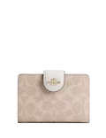 Coach Medium Corner Zip Wallet In Signature Canvas