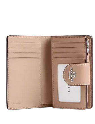 Coach Medium Corner Zip Wallet In Signature Canvas