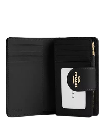 Coach Medium Corner Zip Wallet In Signature Canvas