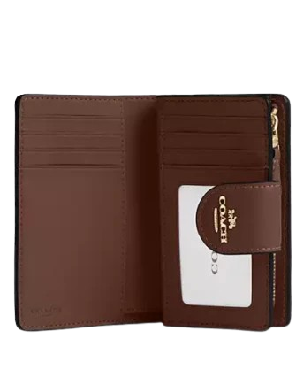 Coach Medium Corner Zip Wallet In Signature Canvas