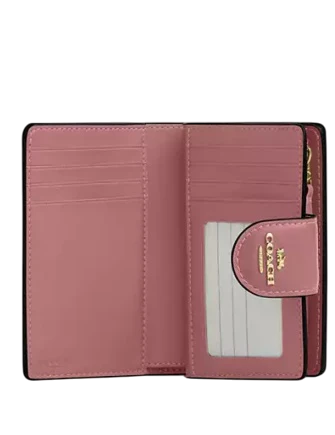 Coach Medium Corner Zip Wallet In Signature Canvas