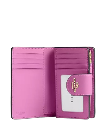 Coach Medium Corner Zip Wallet In Signature Canvas