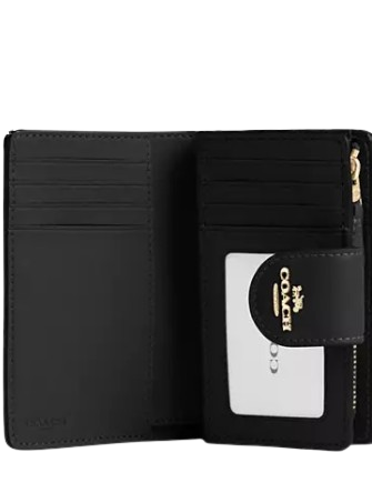 Coach Medium Corner Zip Wallet In Signature Canvas