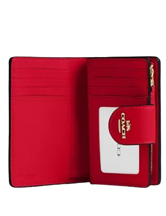 Coach Medium Corner Zip Wallet In Signature Canvas
