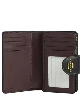 Coach Medium Corner Zip Wallet In Signature Canvas With Floral Print