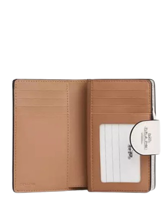Coach Medium Corner Zip Wallet In Signature Canvas With Floral Print