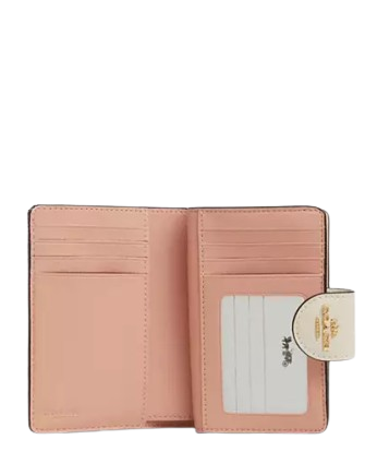 Coach Medium Corner Zip Wallet In Signature Canvas With Floral Print