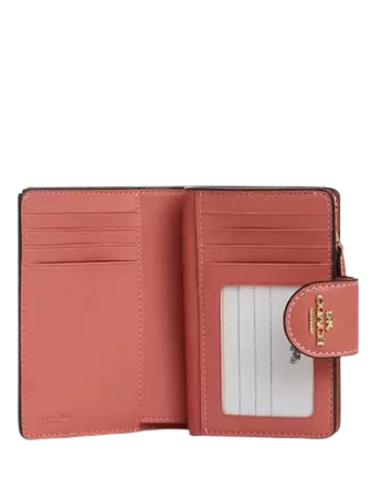 Coach Medium Corner Zip Wallet In Signature Canvas With Floral Print