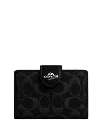 Coach Medium Corner Zip Wallet In Signature Denim