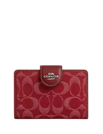 Coach Medium Corner Zip Wallet In Signature Denim