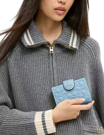 Coach Medium Corner Zip Wallet In Signature Leather
