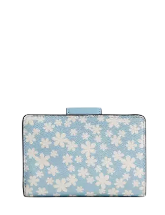 Coach Medium Corner Zip Wallet With Floral Print