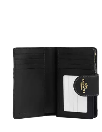 Coach Medium Corner Zip Wallet With Gingham Print