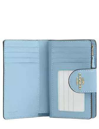 Coach Medium Corner Zip Wallet With Gingham Print
