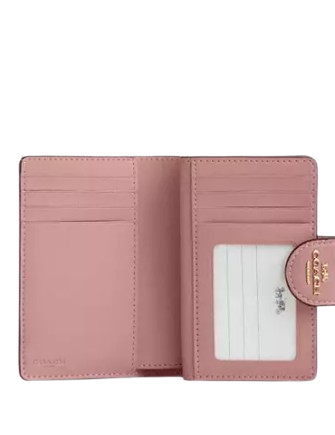 Coach Medium Corner Zip Wallet With Signature Rivets