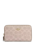 Coach Medium Id Zip Wallet In Signature Canvas
