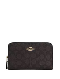 Coach Medium Id Zip Wallet In Signature Canvas