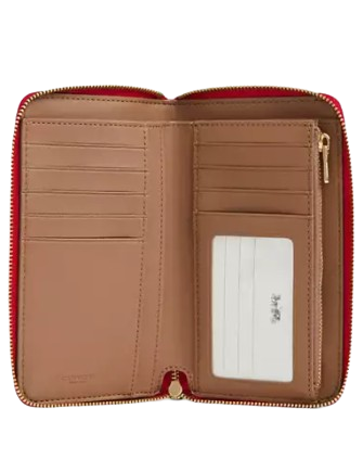 Coach Medium Id Zip Wallet In Signature Canvas