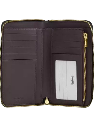 Coach Medium Id Zip Wallet With Quilting