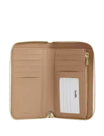 Coach Medium Id Zip Wallet With Quilting
