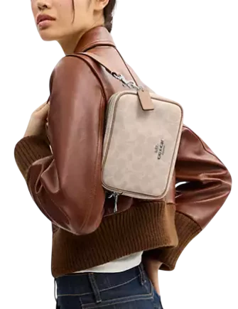 Coach Mini Carey Crossbody Bag In Signature Canvas
