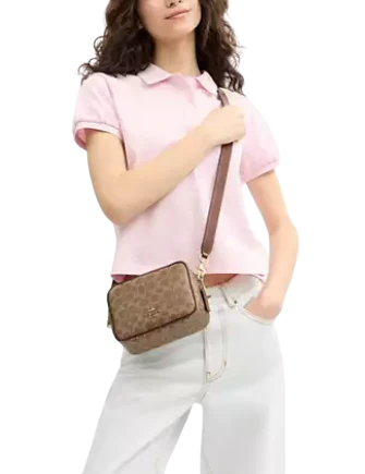 Coach Mini Carey Crossbody Bag In Signature Canvas