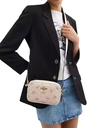 Coach Mini Jamie Camera Bag In Signature Canvas With Floral Print