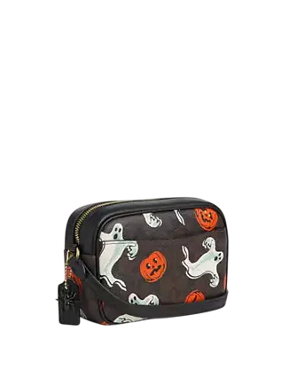 Coach Mini Jamie Camera Bag In Signature Canvas With Halloween Print