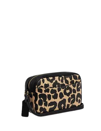 Coach Mini Jamie Camera Bag With Leopard Print