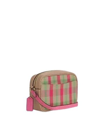 Coach Mini Jamie Camera Bag With Plaid Print