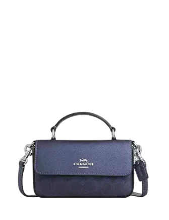 Coach Mini Josie Top Handle Bag In Signature Canvas