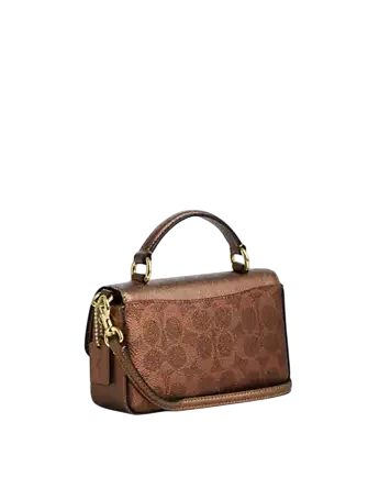 Coach Mini Josie Top Handle Bag In Signature Canvas