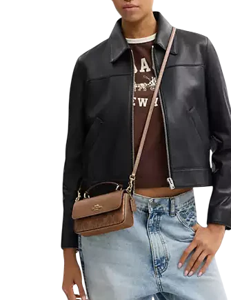 Coach Mini Josie Top Handle Bag In Signature Canvas