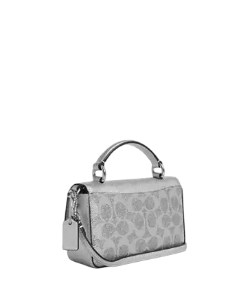Coach Mini Josie Top Handle Bag In Signature Canvas