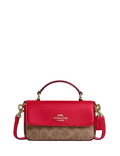 Coach Mini Josie Top Handle Bag In Signature Canvas