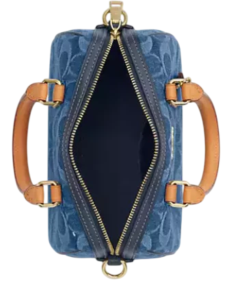 Coach Mini Rowan Crossbody Bag In Signature Denim